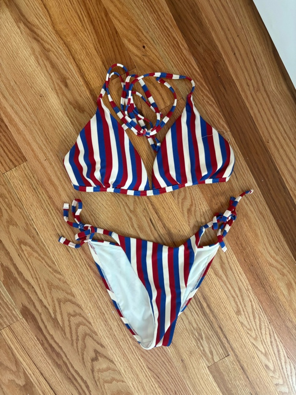 Target Red White Blue Striped Bikini